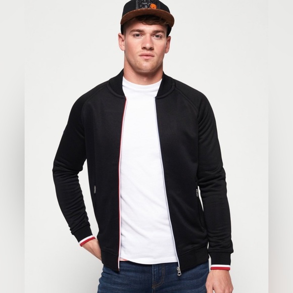 SuperDry Orange label zip up men’s sport sweatshirt size small - Picture 1 of 6